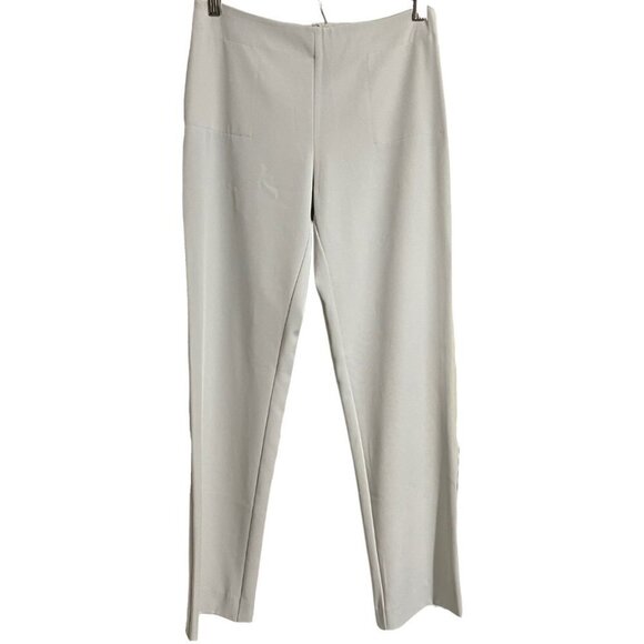 Armani Exchange Womens Cream Zipper Pockets High Rise Straight Trouser Pants 4 - Picture 1 of 7